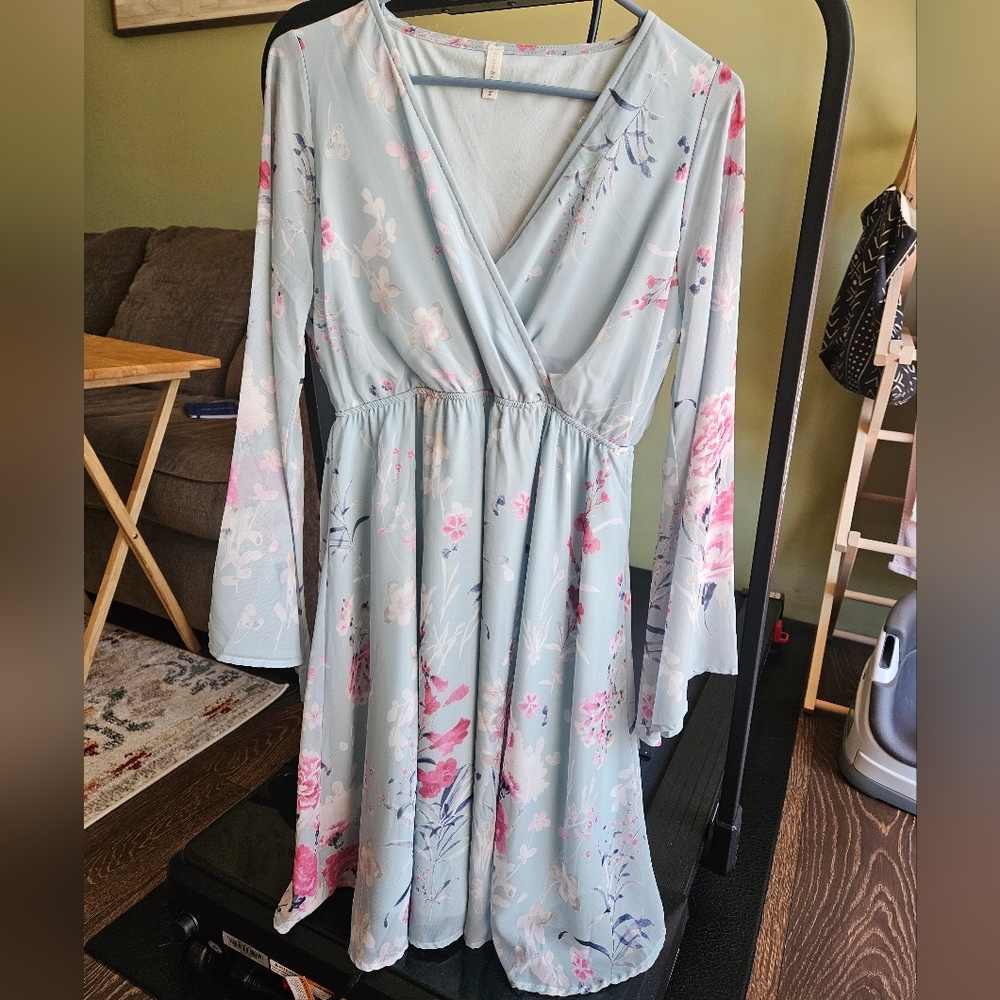 Pinkblush Floral Long Sleeve Dress